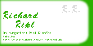 richard ripl business card
